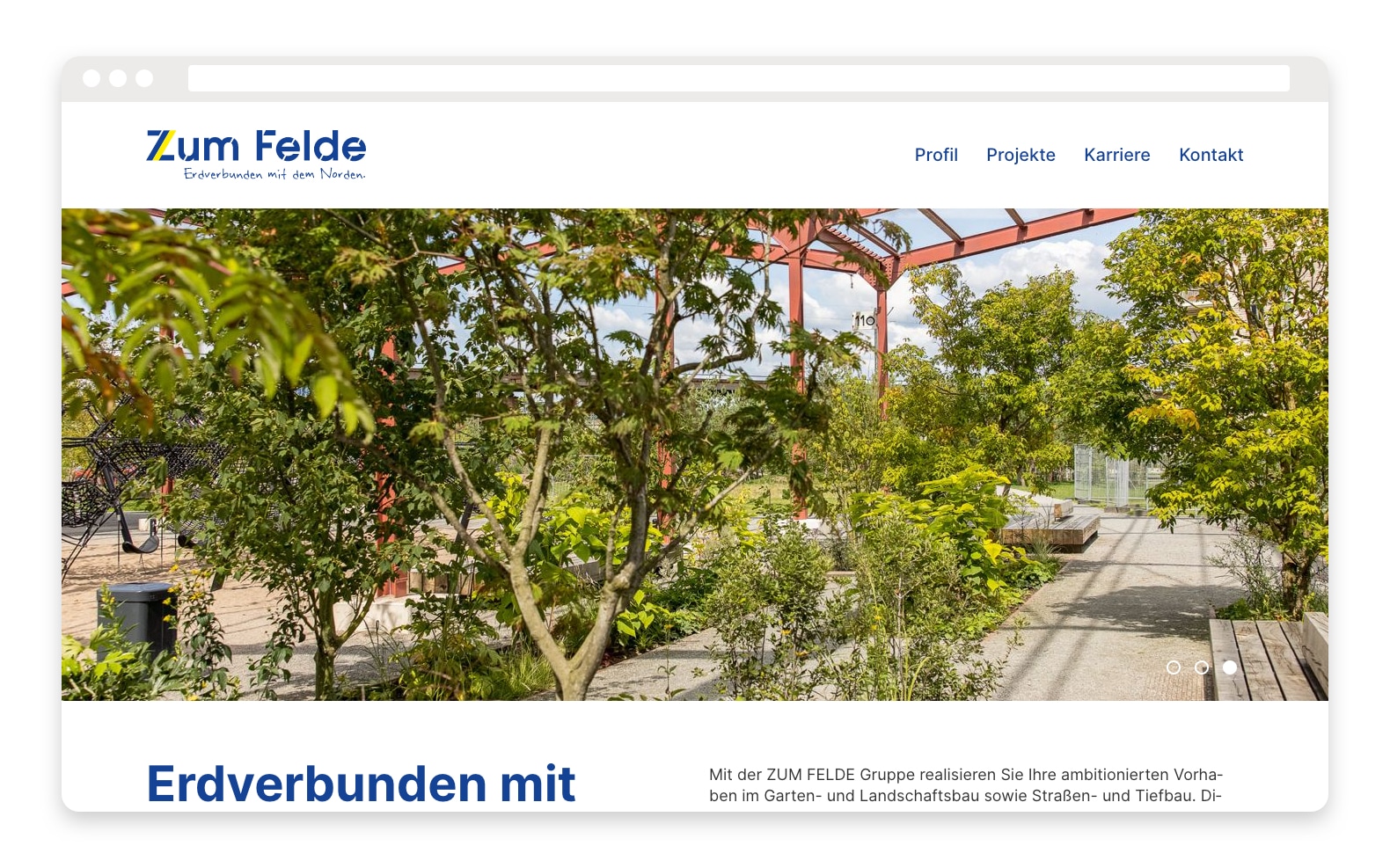 Zum Felde Website Relaunch